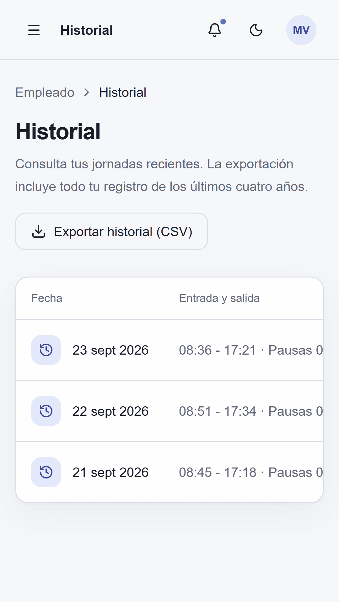 Historial